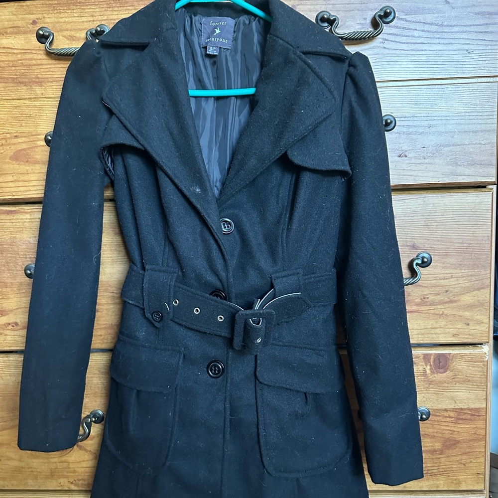 Forever 21 Black Trench Coat